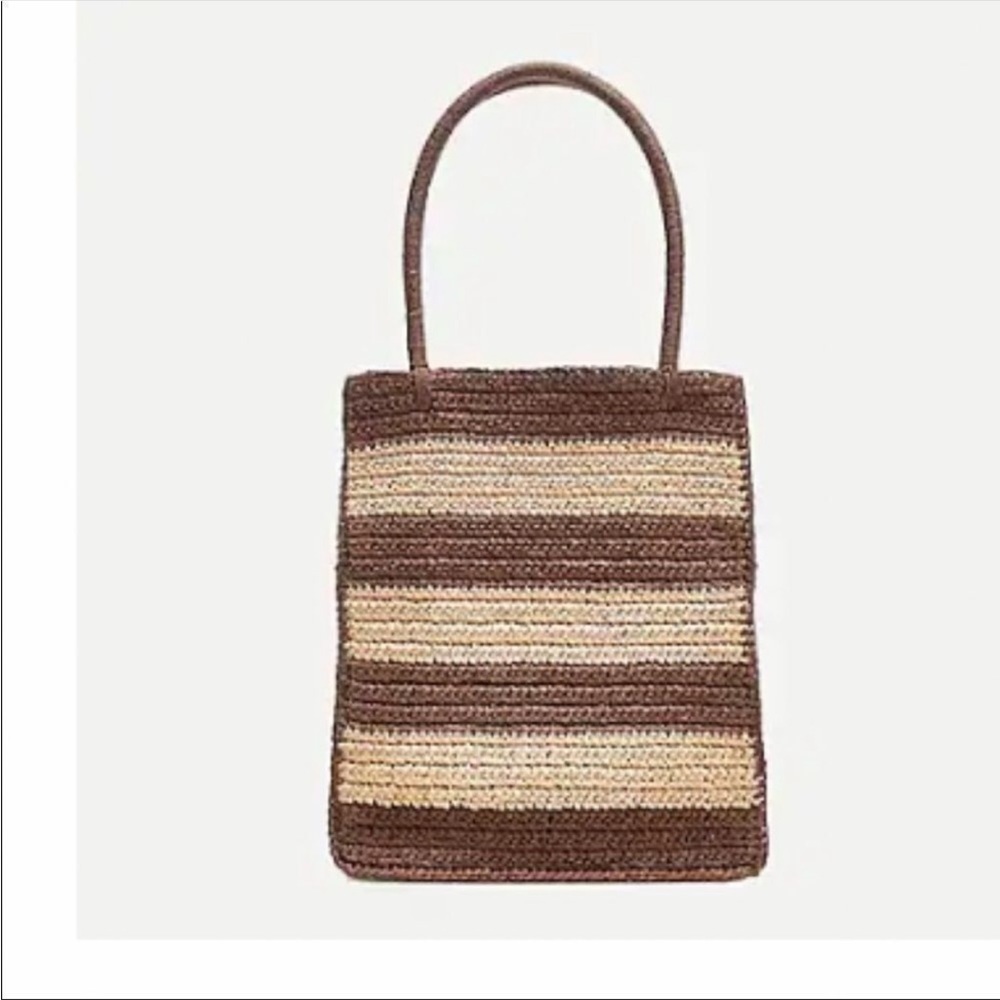 J.Crew raffia spring/ summer tote bag . New. - Picture 1 of 10